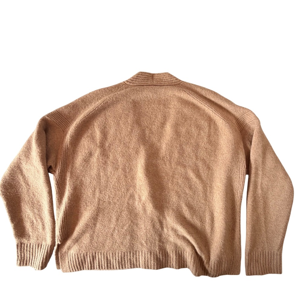 J.Crew Womens XL Merino Wool Alpaca Blend Oversized Cardigan Camel Brown Sweater - Picture 6 of 7